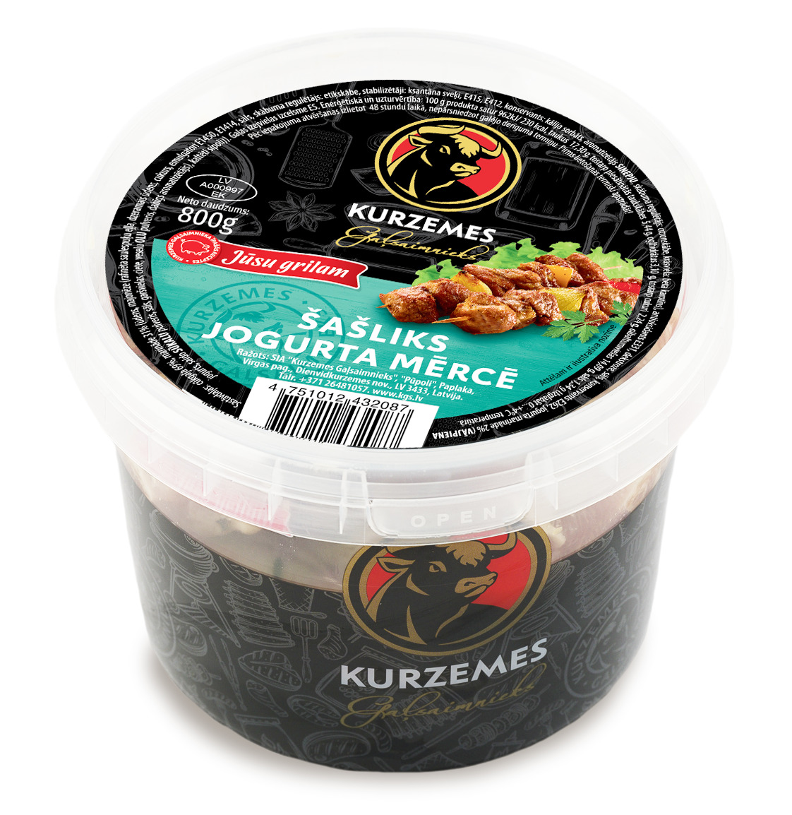 Šašliks jogurta mērcē Jūsu grilam 800g, KGS