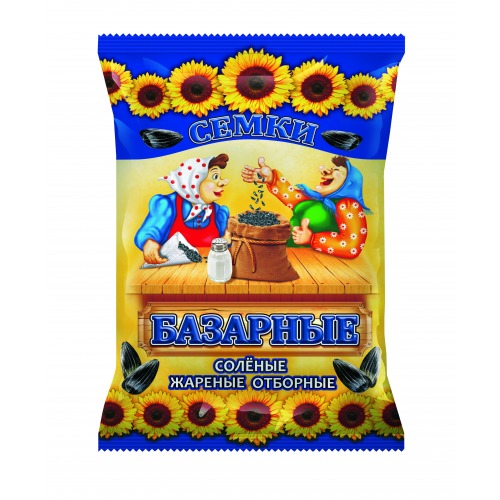 Saulespuķu sēklas melnas, ceptas ar sāli 100g, Bazaro