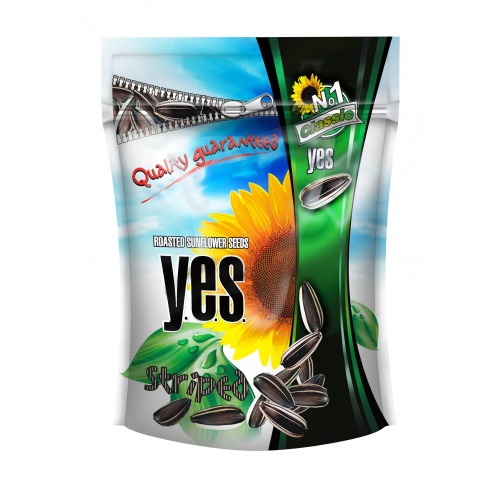 Saulespuķu sēklas strīpainās ceptas 150g, Y.E.S.