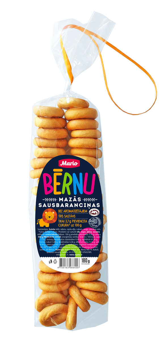 Sausbaranciņas mazās, bērnu virtenes 180g, Mario