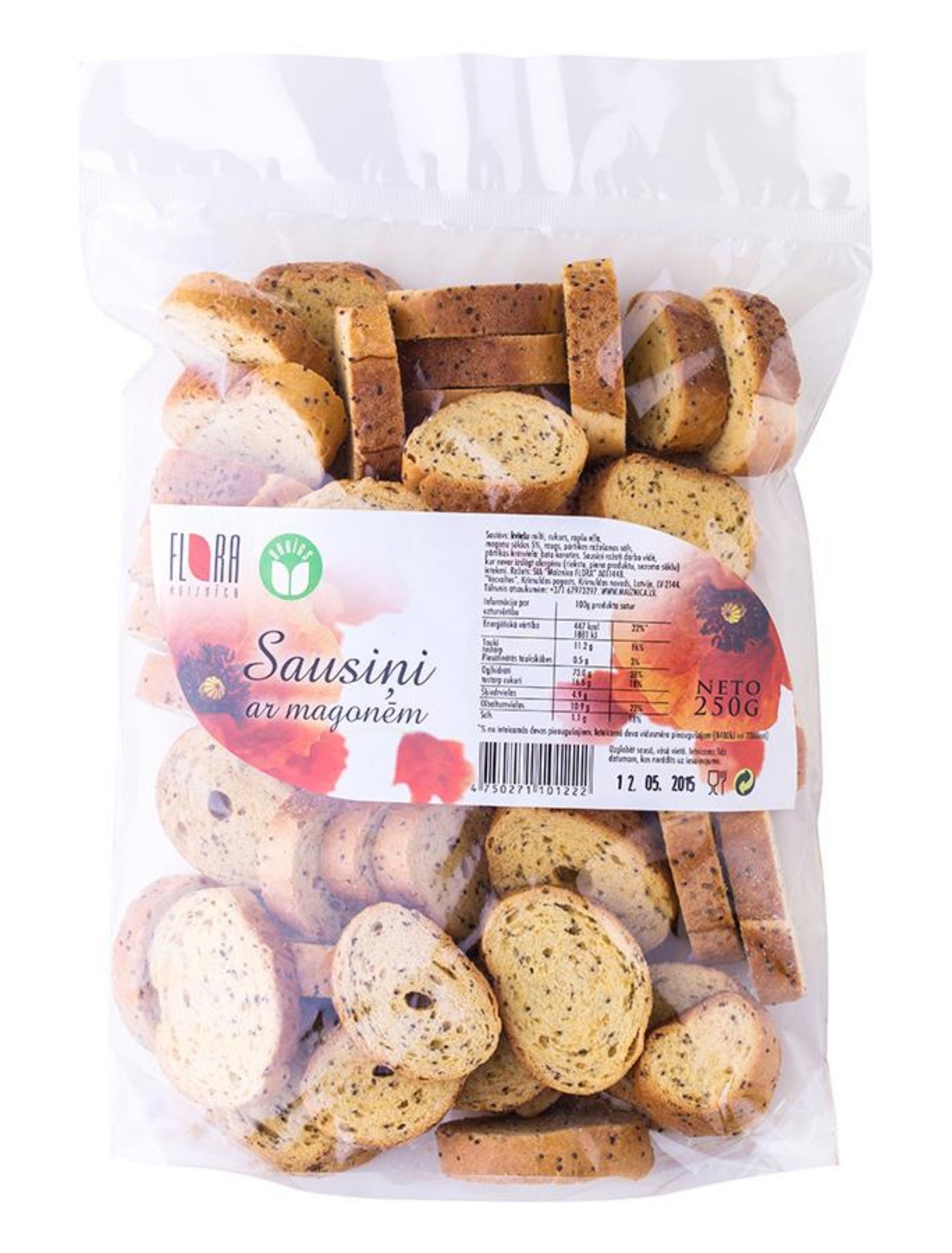 Sausiņi ar magonēm 250g, Maiznīca Flora