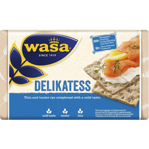 Sausmaizītes rudzu Delikatess 270g, Wasa