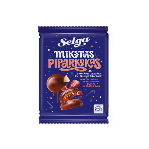 Selga mīkstās piparkūks ar šok. gl. un zem. āb. pild. 250g