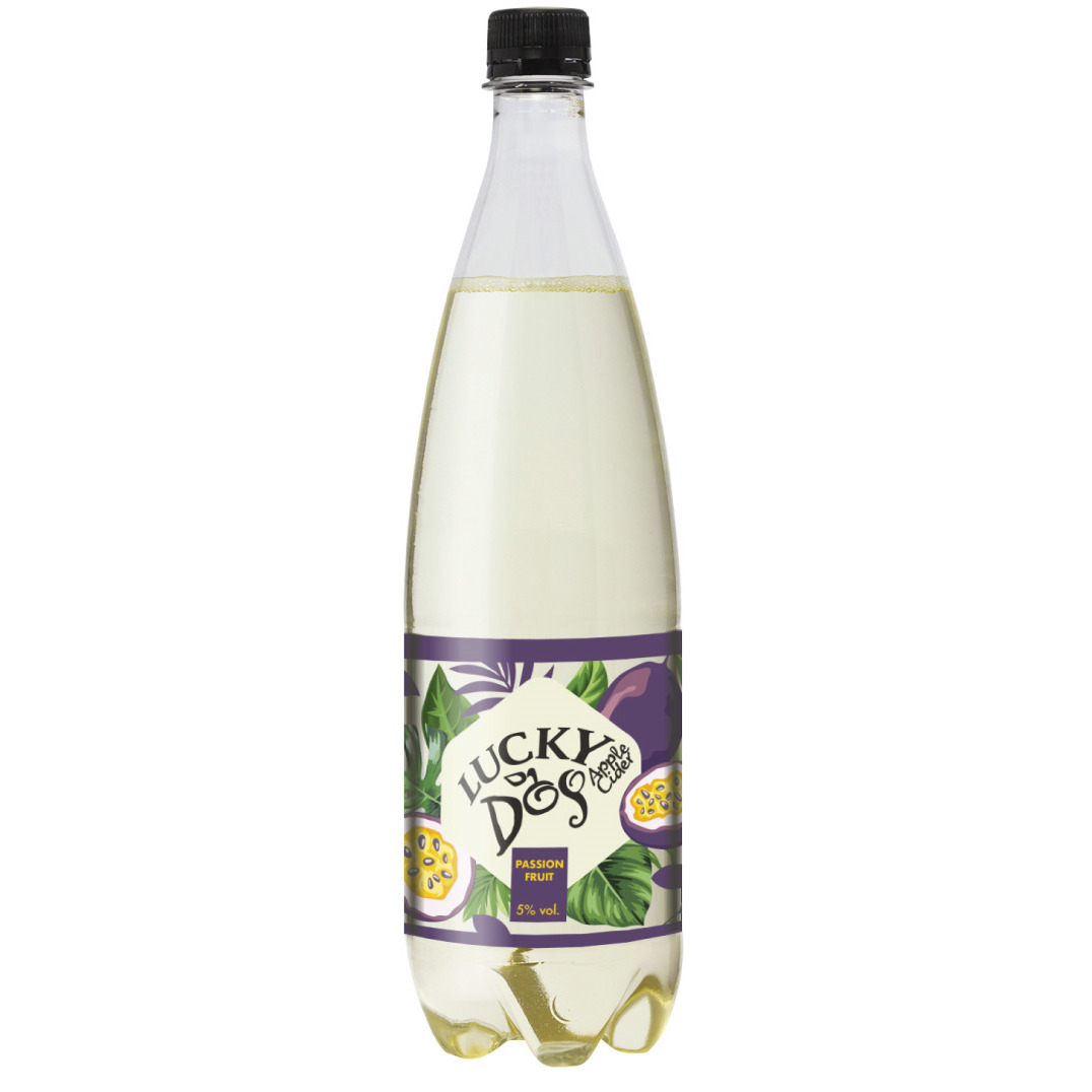 Sidrs Marakujas 5% 1l PET, Lucky Dog