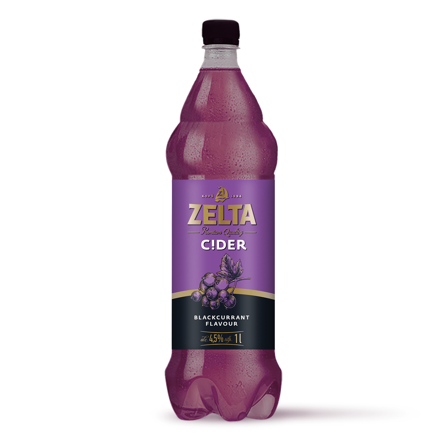 Sidrs Zelta C!DER Blackcurrant 4.5% 1l PET