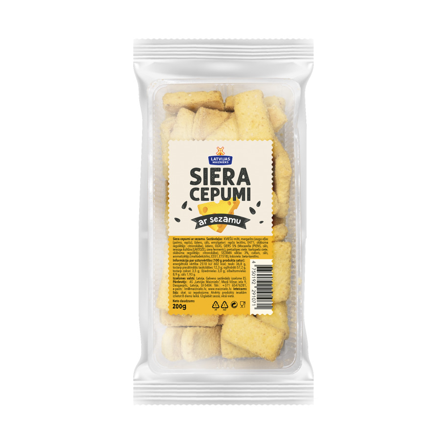 Siera cepumi ar sezamu, 200g