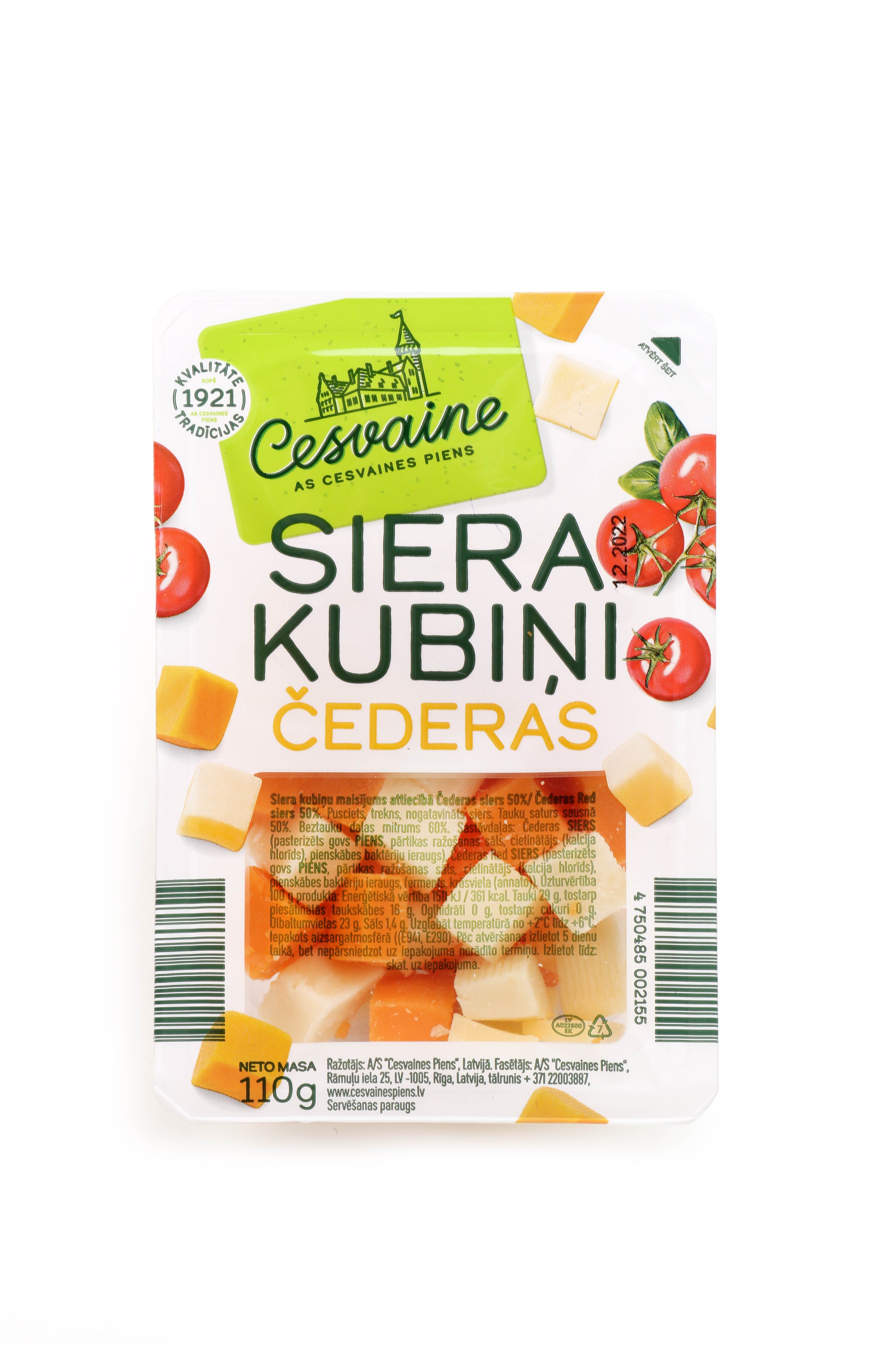 Siera kubiņi Čederas izlase 110g, Cesvaine