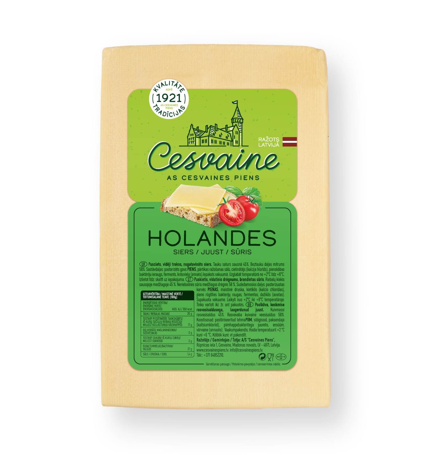 Siers Holandes, sverams, Cesvaine