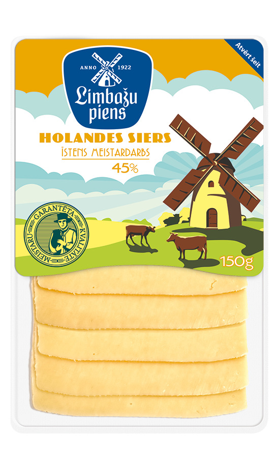 Siers "LP" Holandes 45% šķēl. 150g