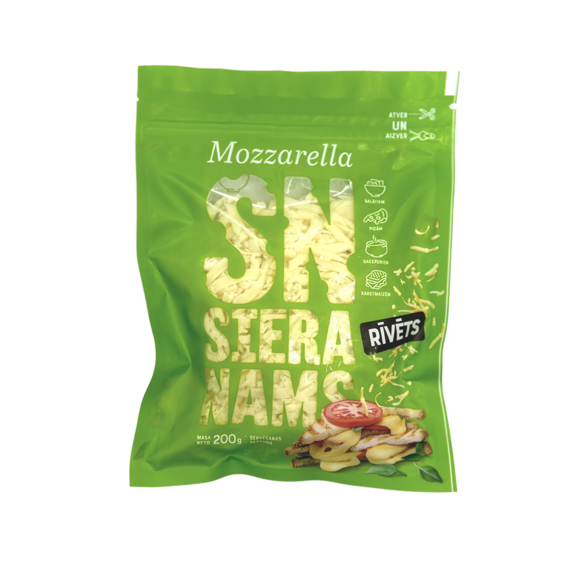 Siers rīvēts Mozzarella 200g, SN