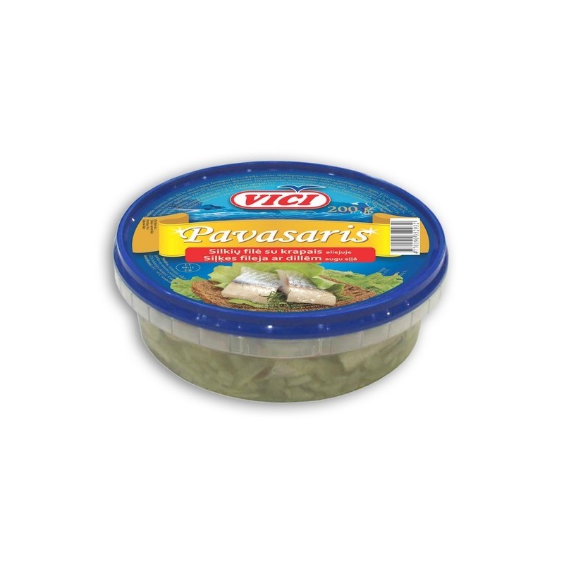 Siļķes filejas gab. ar dillēm Pavasaris 210g, Viči