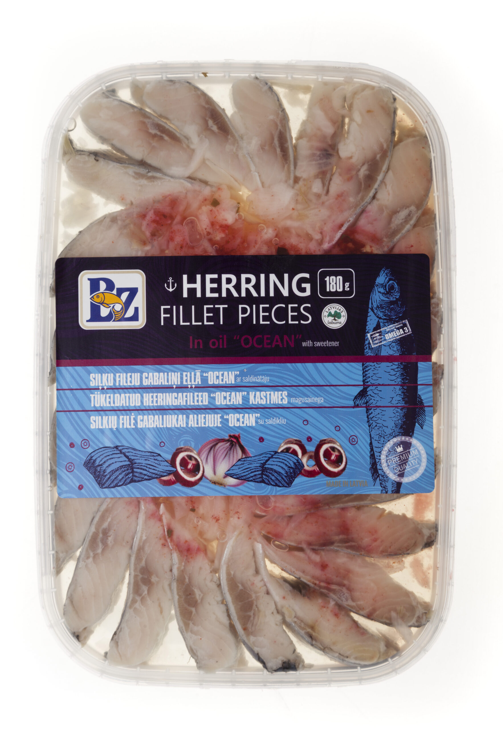 Siļķu fileju gabaliņi eļļā "Ocean" 180g