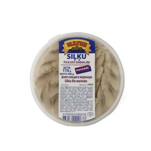 Siļķu fileju gabaliņi marinādē "Islandes gaumē" 200g