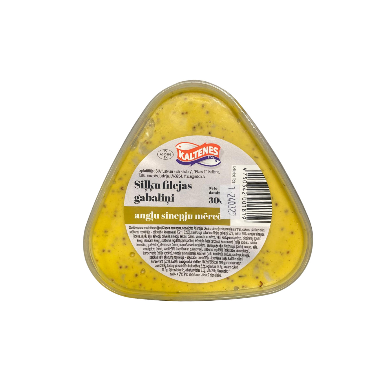 Siļķu gabaliņi angļu sinepju mērcē 300g, Kaltenes Zivis