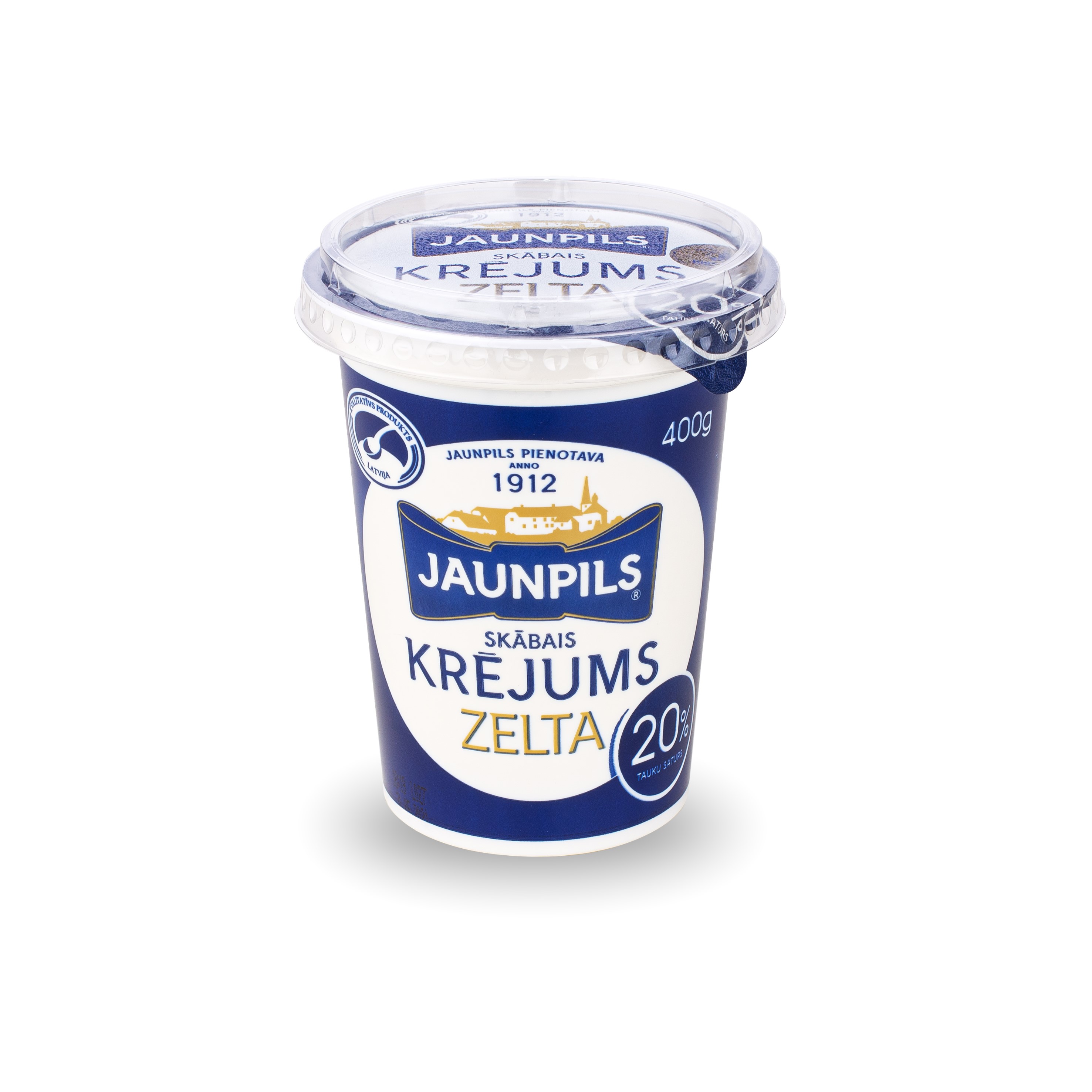 Skābais krējums Zelta 20% 400g, Jaunpils