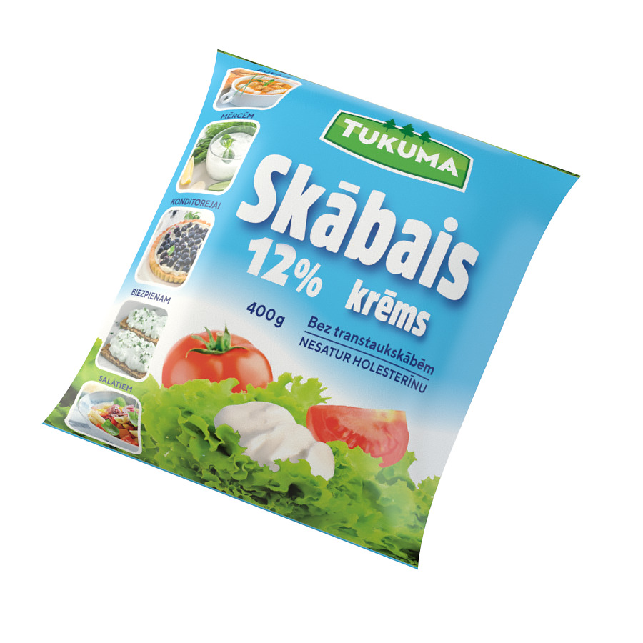 Skābais krēms 12% polipaka 400g