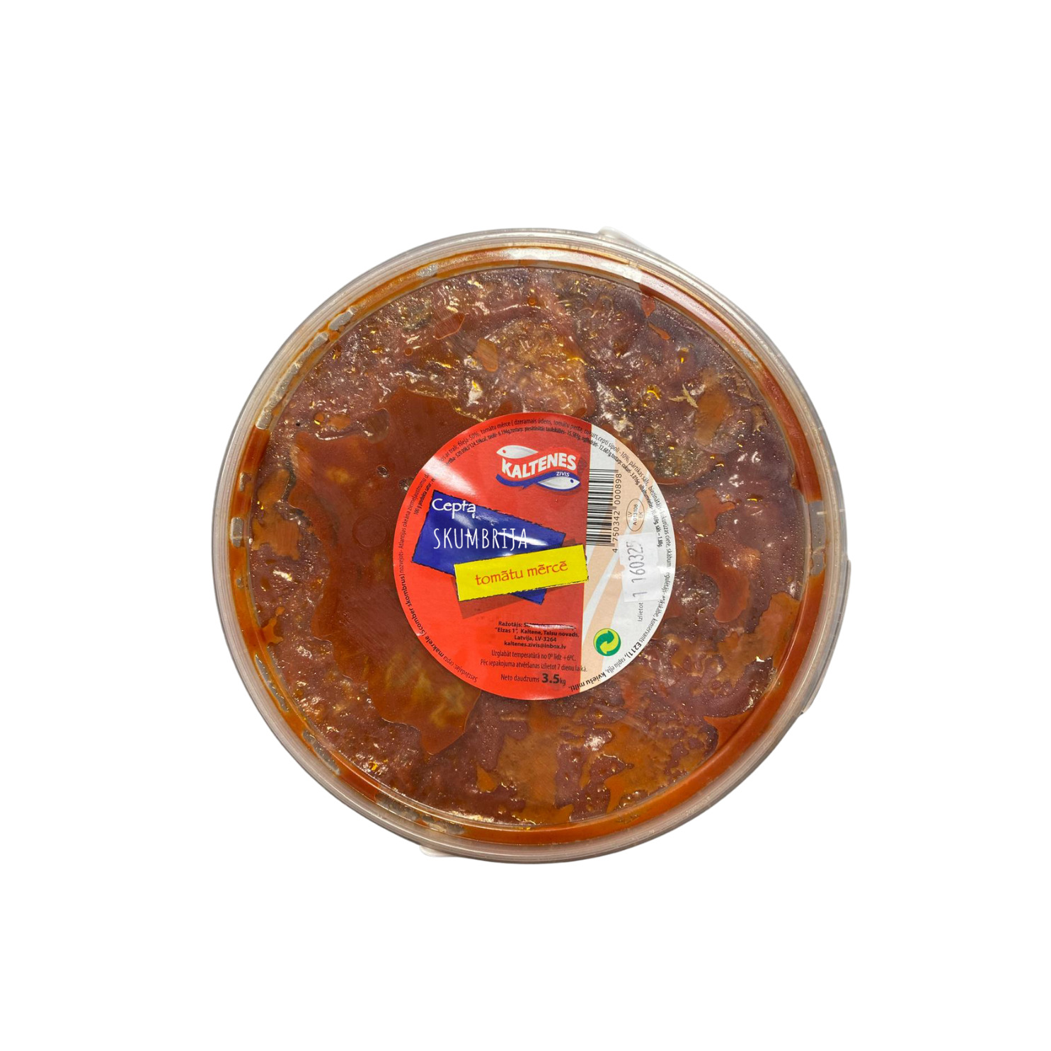 Skumbrija cepta tomātu mērcē, sverama, Kaltenes Zivis