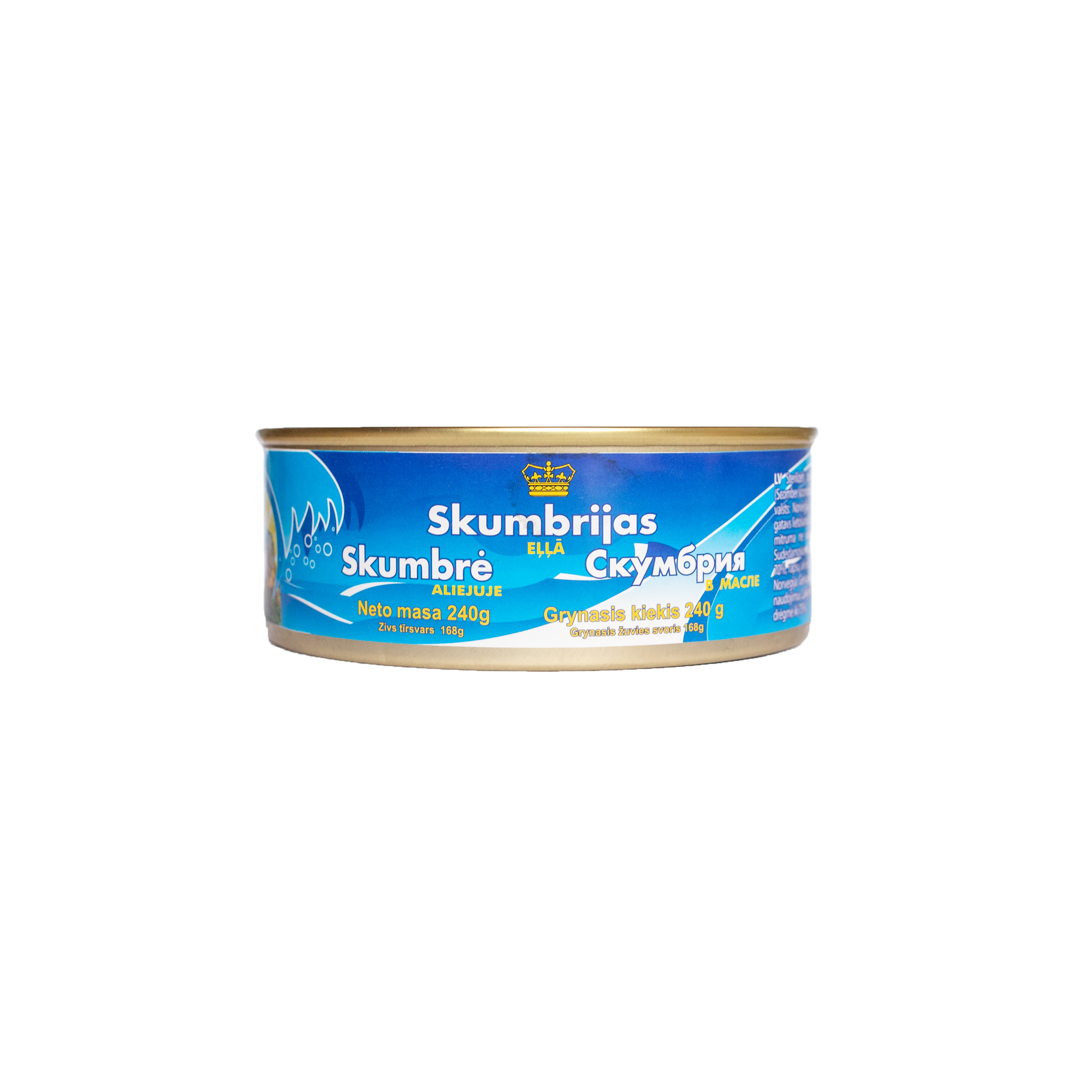 Skumbrija (makrele) eļļā EO 240g (168g)