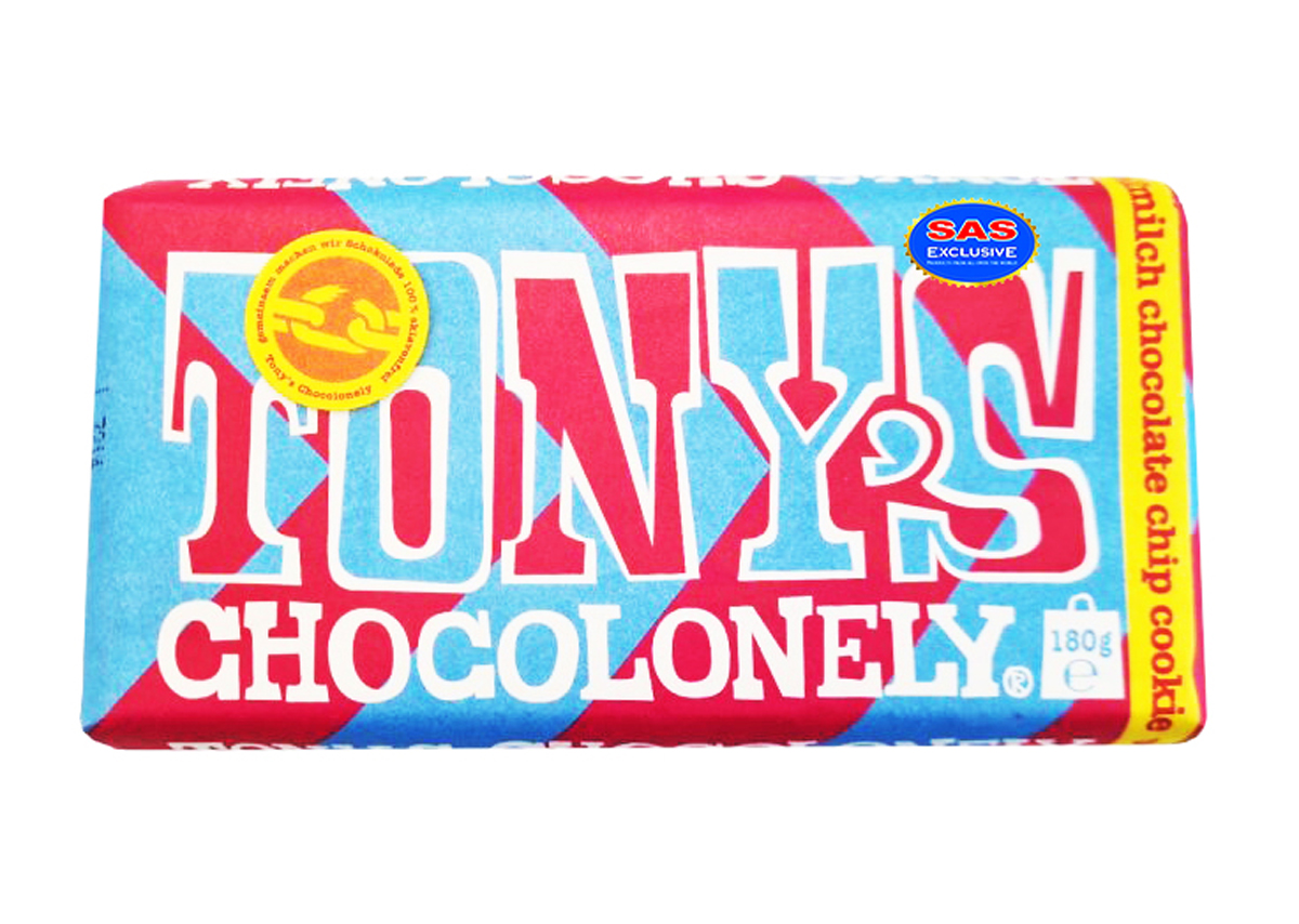 Šokolāde - čipsu cepums TONY'S 180g