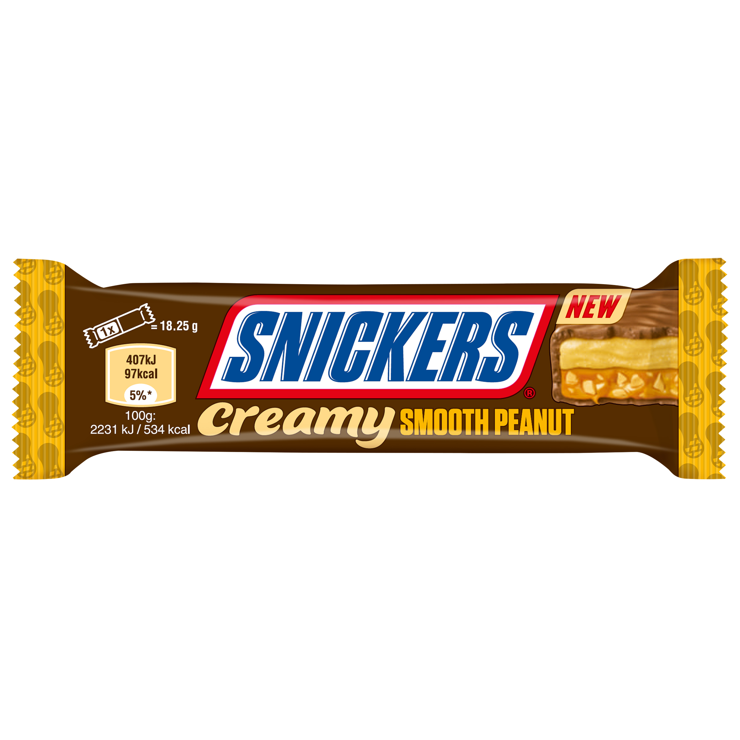 Šokolādes batoniņš Creamy Peanut butter bar 36.5g, Snickers