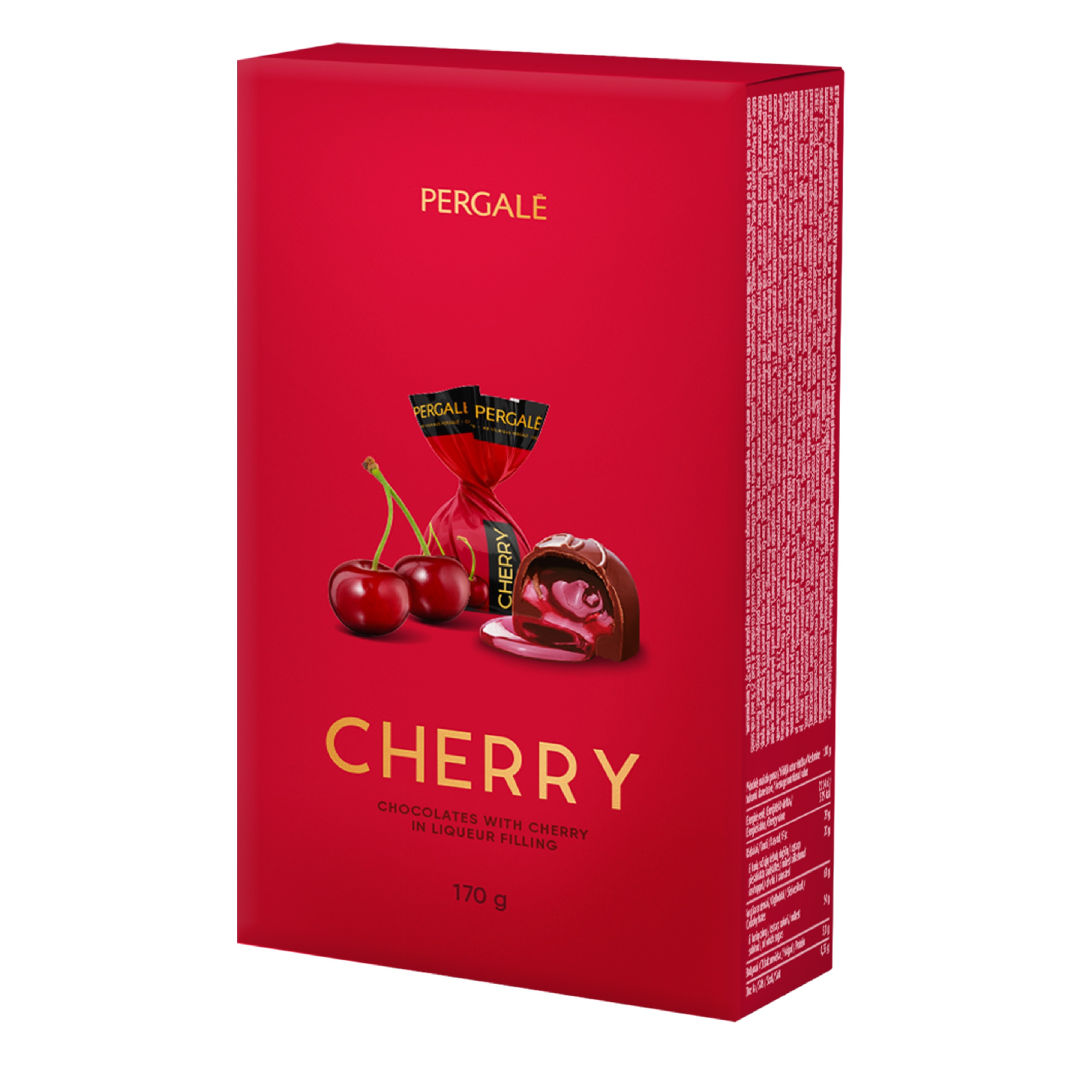 Šokolādes konfektes Cherry ar ķiršu liķieri 170g, Pergale