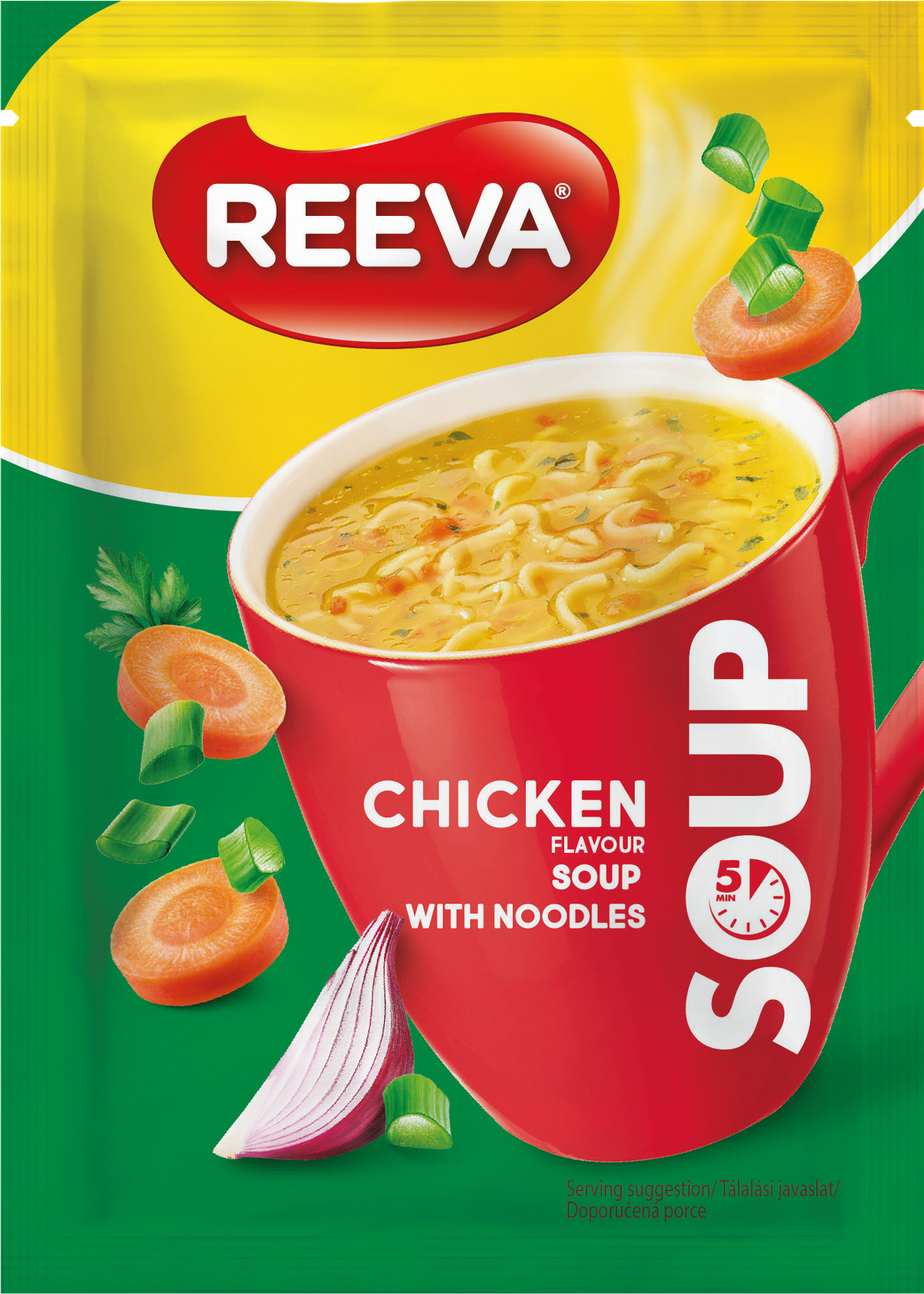 soup with chicken flavour and noodles 17g, Reeva