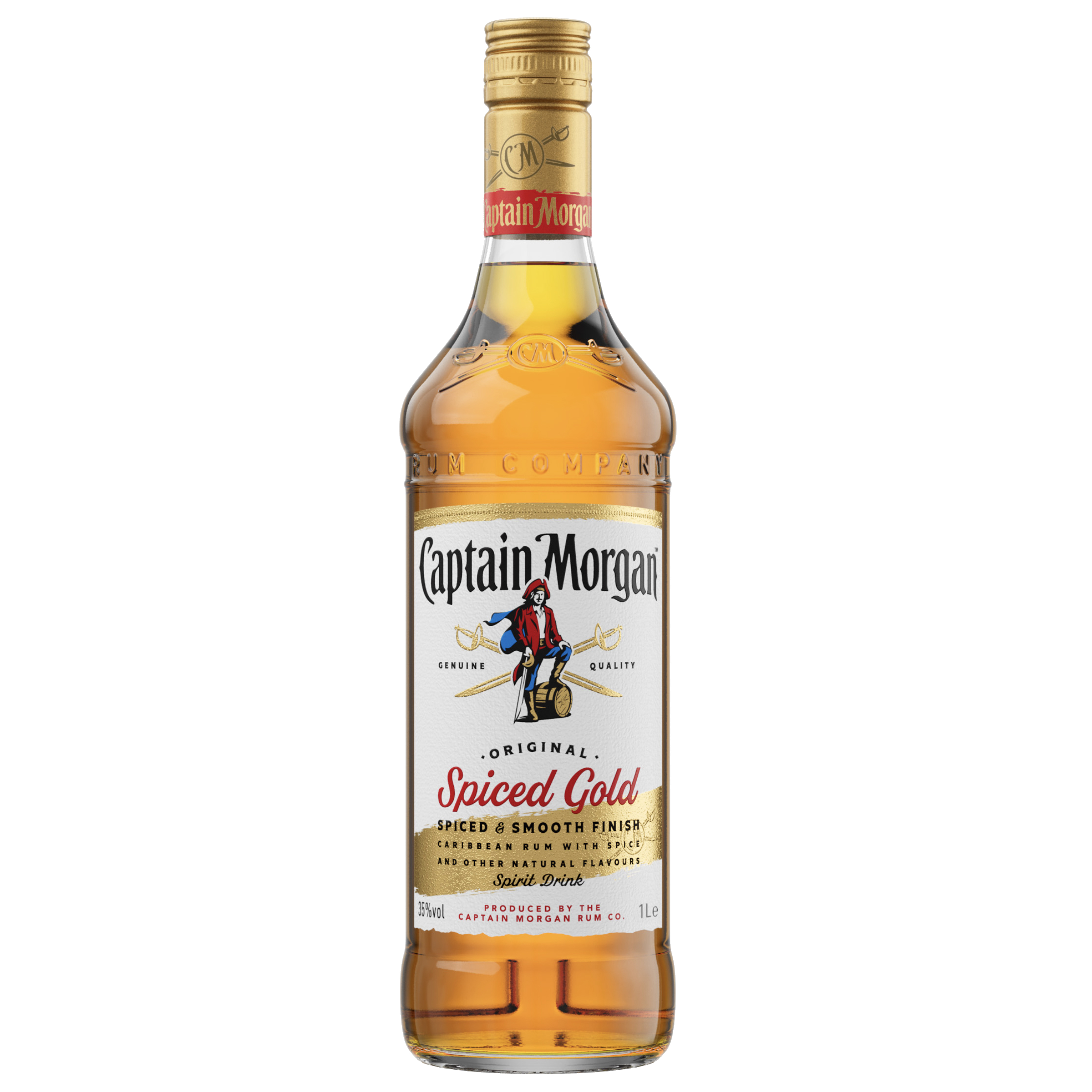 St. alk. dzēr. Captain Morgan Spiced Gold Original 35% 1l