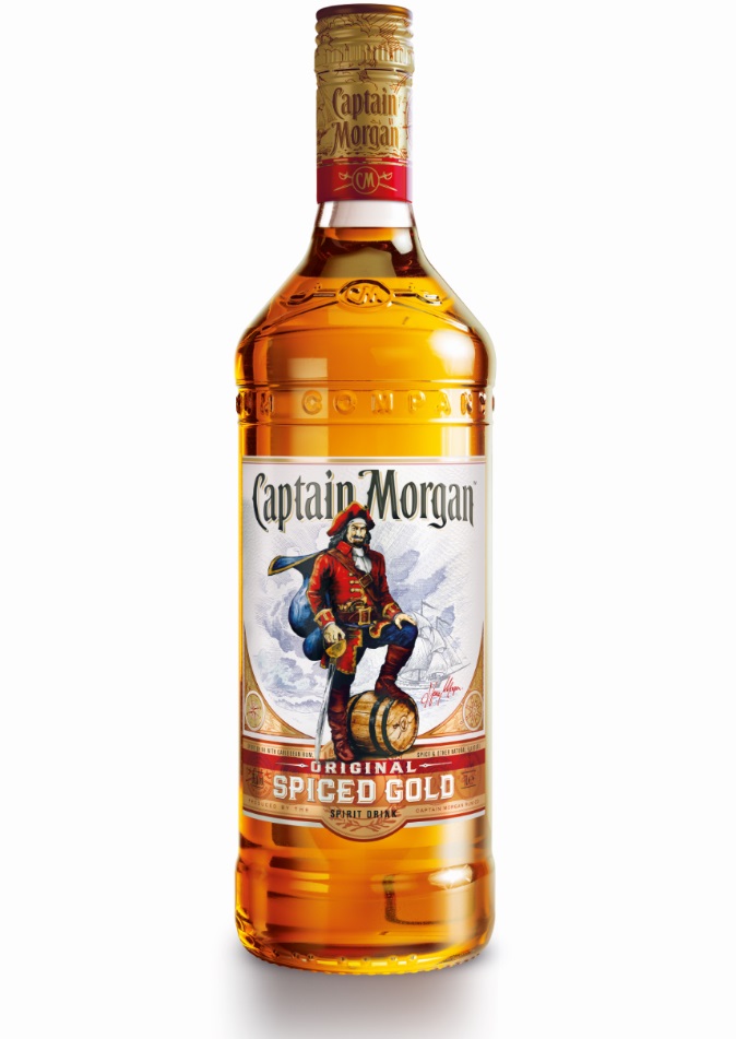 St.alk.dzēr. Captain Morgan Spiced Gold Rum 35% 0,5l