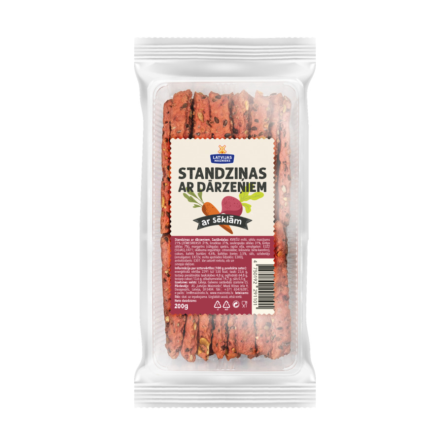 Standziņas ar dārzeņiem, 200g