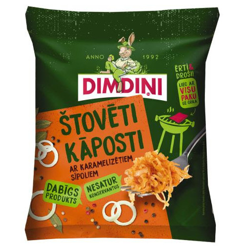 Štovēti kāposti ar karamelizētiem sīpoliem 500g, Dimdiņi