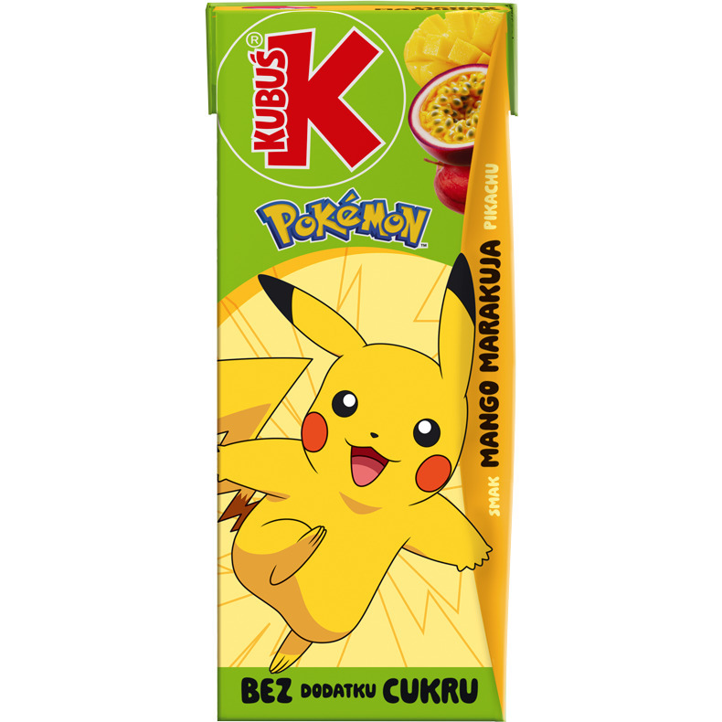 Sulas dzēriens Pokemon mango - marakuja 0.2l, Kubuš