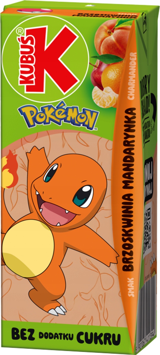Sulas dzēriens Pokemon persiks - mandarīns 0.2l, Kubuš