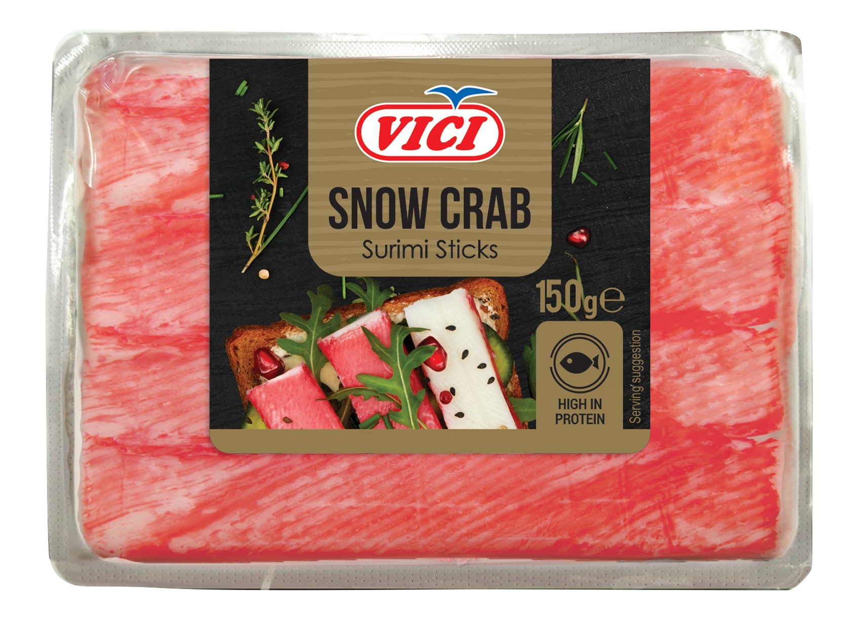 Surimi baltās nūjiņas Snow Crabs 150g, Viči