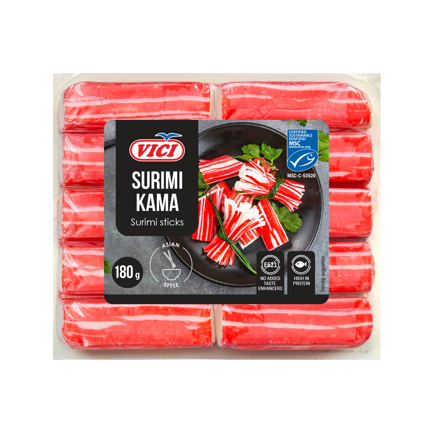 Surimi nūjiņas dzes. Kama 180g, Viči