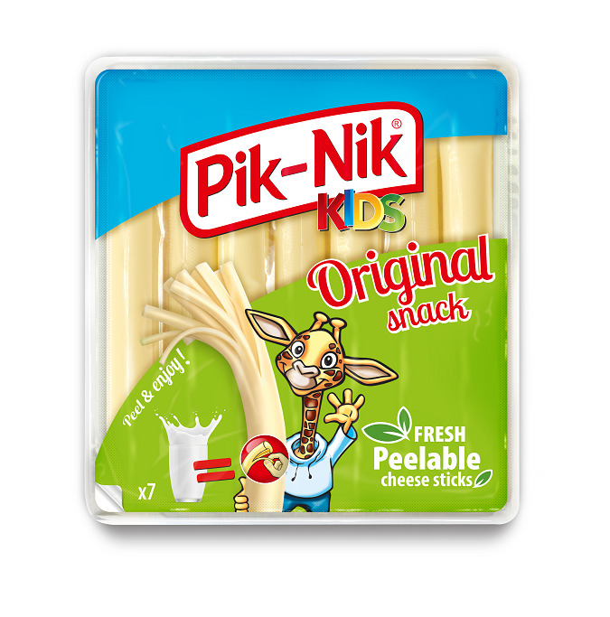 Svaigas noplēšamās siera nūjiņas pik-nik kids 40% t.s., 140g