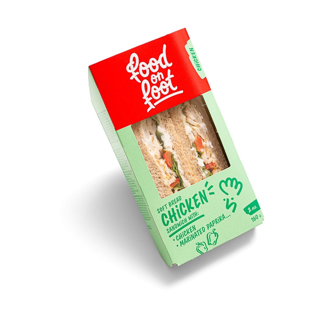 Sviestmaize ar grilētu vistu un marinētu papriku 160g