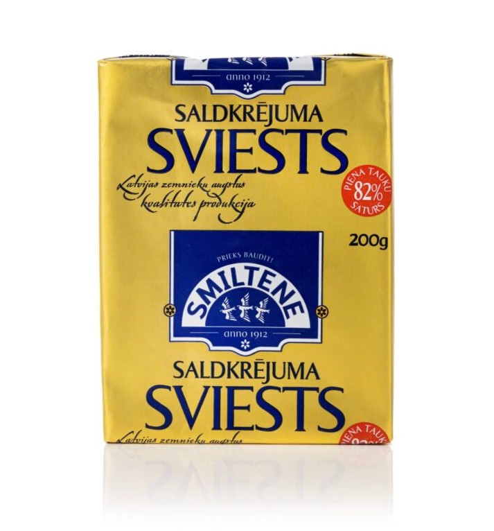 Sviests saldkrējuma 82% 200g, Smiltene