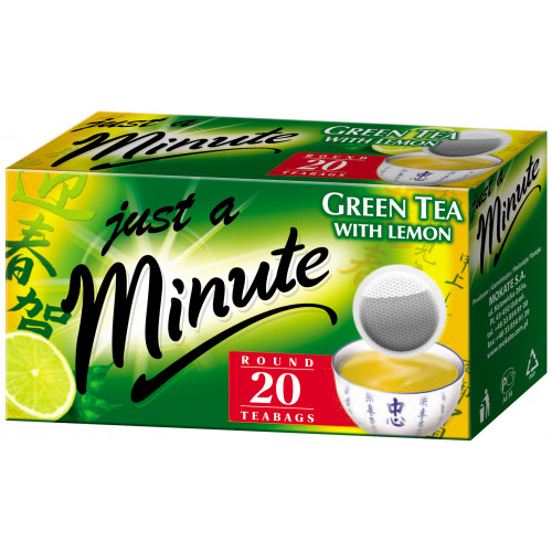 Tēja Just a minute, zaļā ar citrona garšu (20gb), 28g