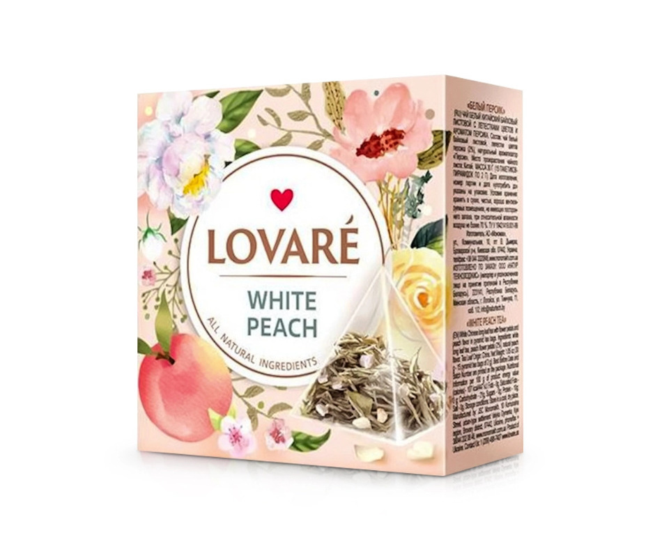 Teja LOVARE White Peach balta piramidas 15x2g