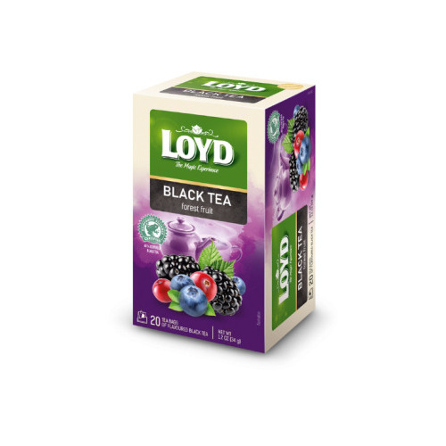 Tēja LOYD melnā ar meža ogām 20gb, 34g