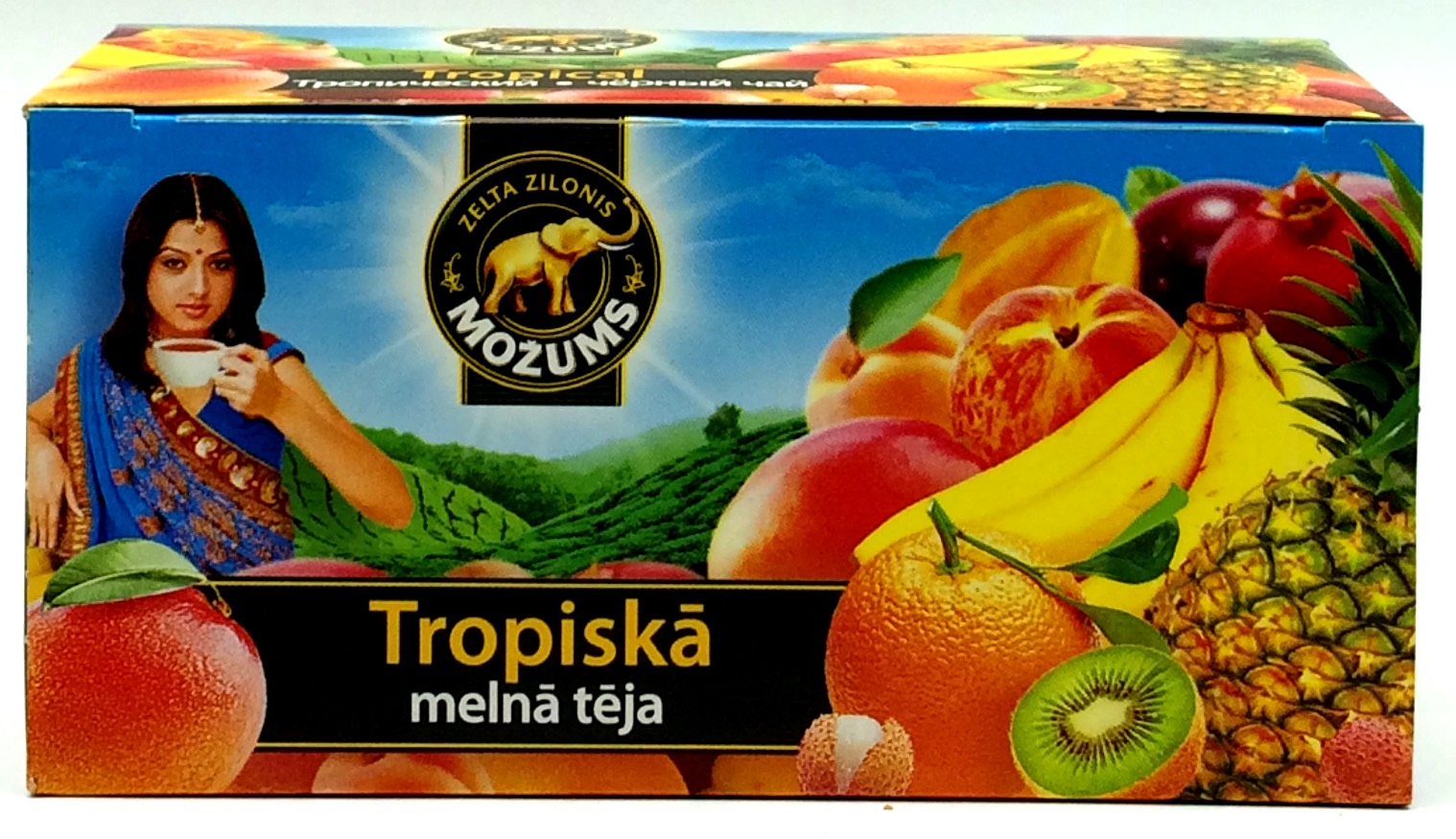 Tēja melnā Tropiskā aromatizētā 20x1.5g, Možums.