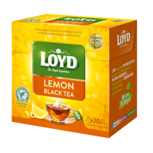 Tēja Pyramids Lemon Black 20x1.7g, Loyd
