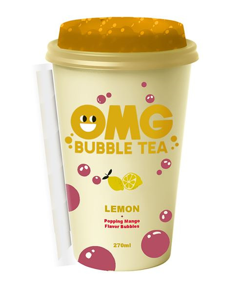 Tējas dzēriens OMG Yerba Mate Lemon ar mango bumbiņām 0.27l