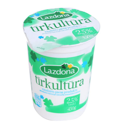Tīrkultūra 2.5% pol. gl. ar fol.vāciņu 450g, Lazdona