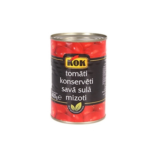 Tomāti savā sulā mizoti Itālija 400g (240g), KOK