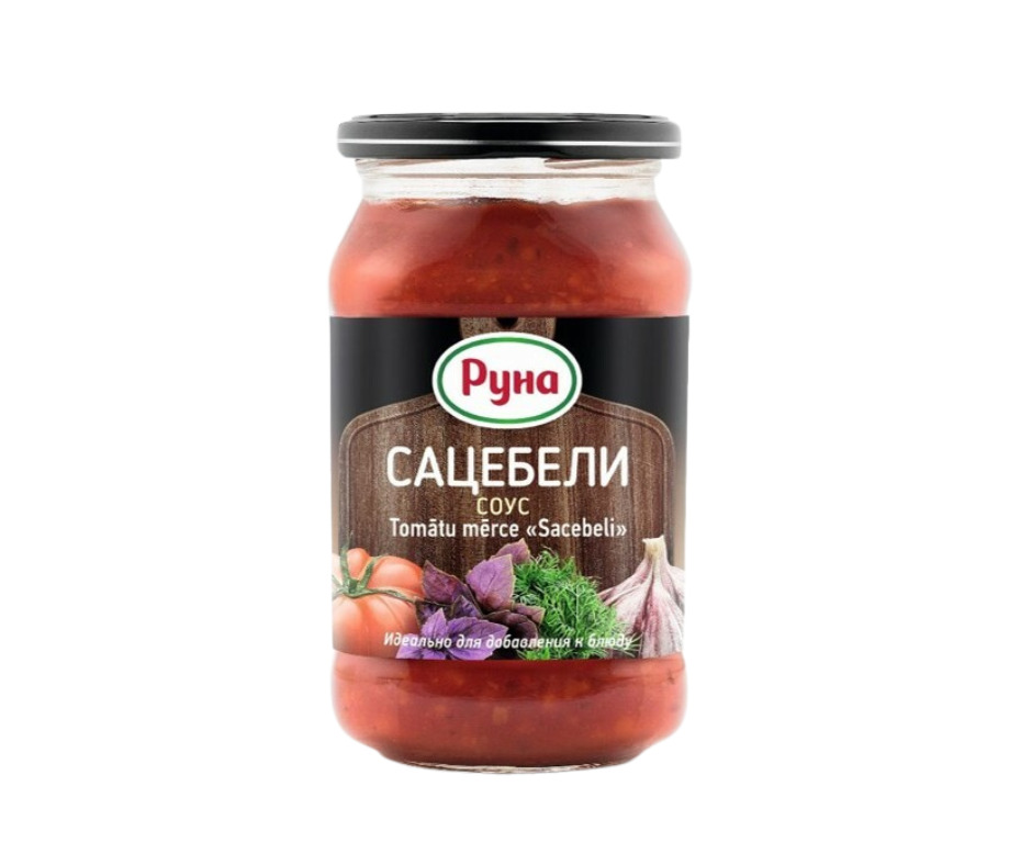 Tomātu mērce Sacebeli 485g, Runa