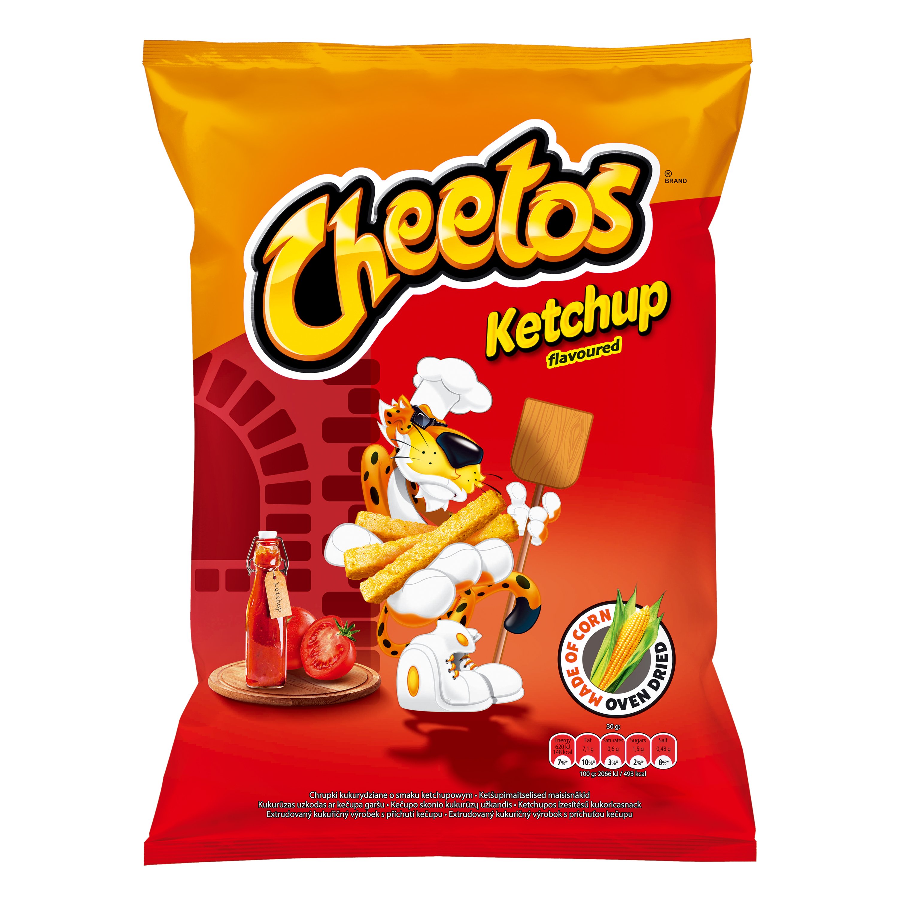 Uzkodas ar kečupa garšu 165g, Cheetos