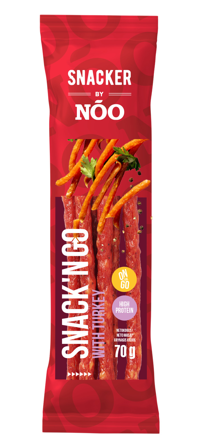 Uzkodu desiņas Snack'n' Go with Turkey 70g, NOO