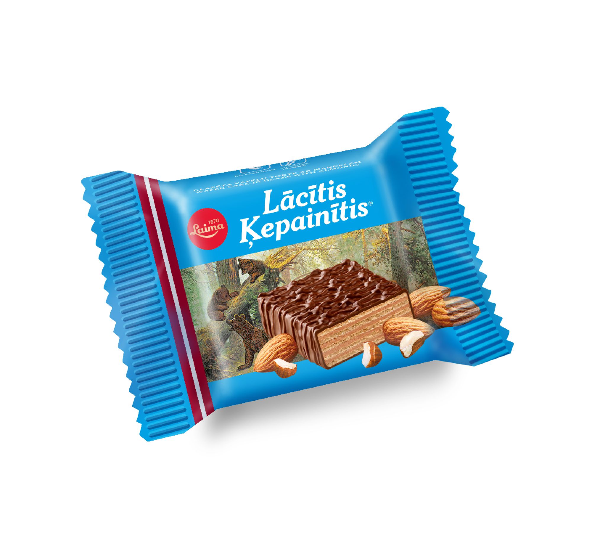 Vafele Lācītis-Ķepainītis glazēta 40g, Laima