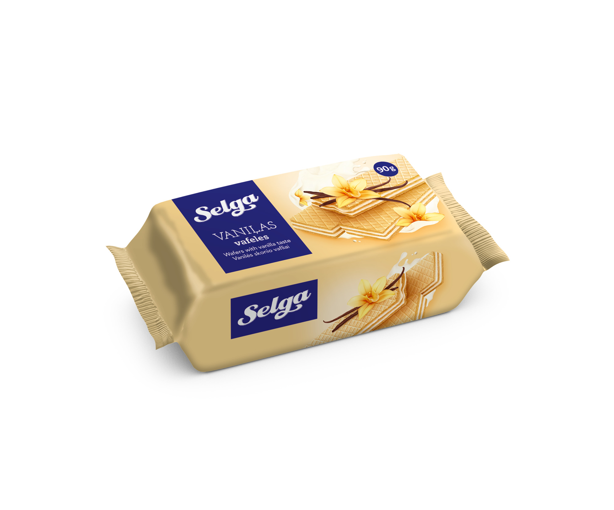 Vafeles ar vaniļas garšu 90g, Selga